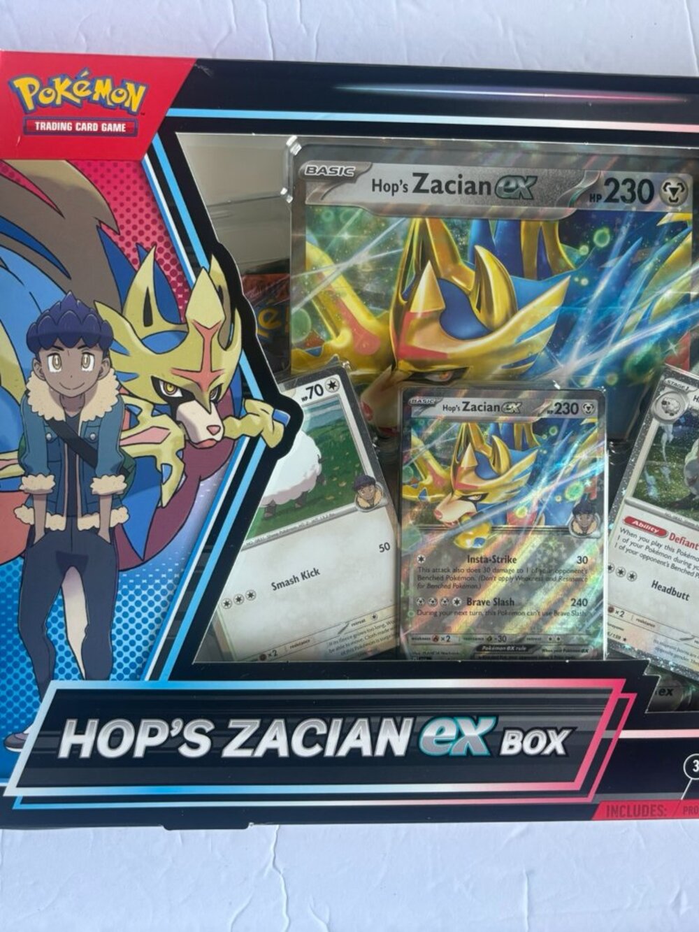 NEW Pokémon TCG: Hop's Zacian ex Box - 44 Cards